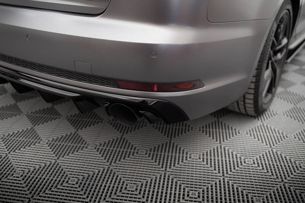 Maxton Design Diffusor Heck Ansatz V.1 passend für Audi A4 S-line B9 (Einzelauspuff li. re.)