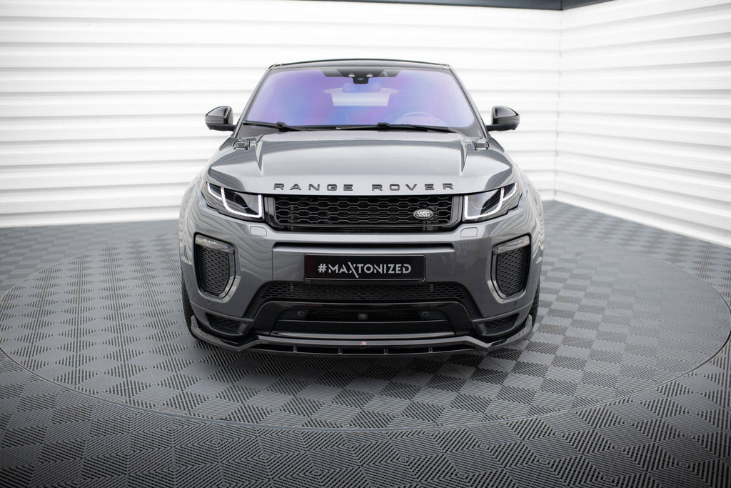 Maxton Design Street+ Spoilerlippe Front Ansatz passend für Land Rover Range Rover Evoque HSE Dynamic Mk1 Facelift schwarz Hochglanz