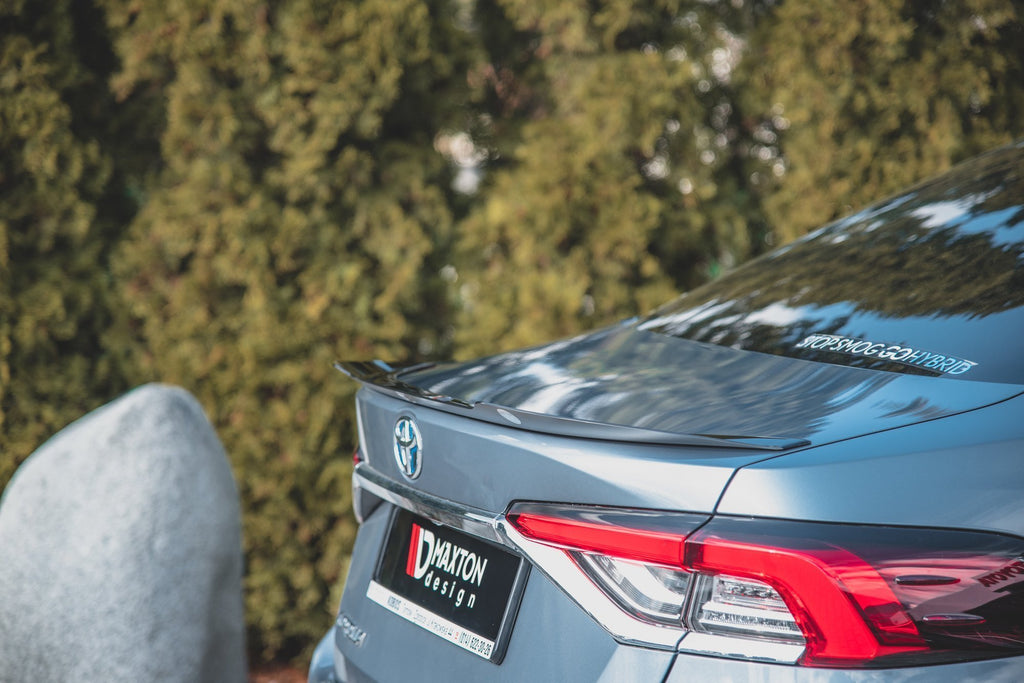 Maxton Design Spoiler CAP passend für Toyota Corolla XII Limousine schwarz Hochglanz