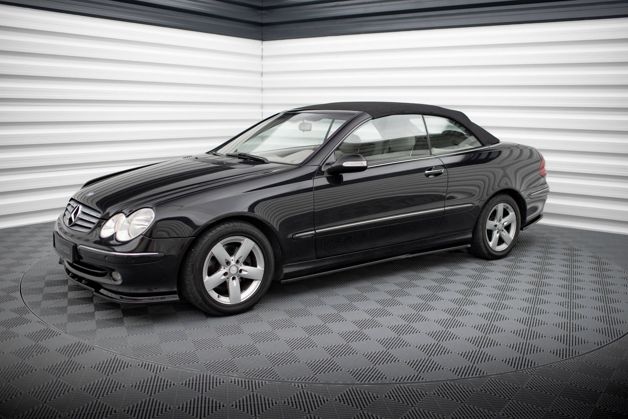 Maxton Design Street+ Seitenschweller Leisten passend für Mercedes-Benz CLK W209 schwarz Hochglanz