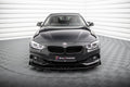 Maxton Design Street Pro Street+ Spoilerlippe Front Ansatz + Flaps passend für BMW 4er Gran Coupe F36 schwarz Hochglanz