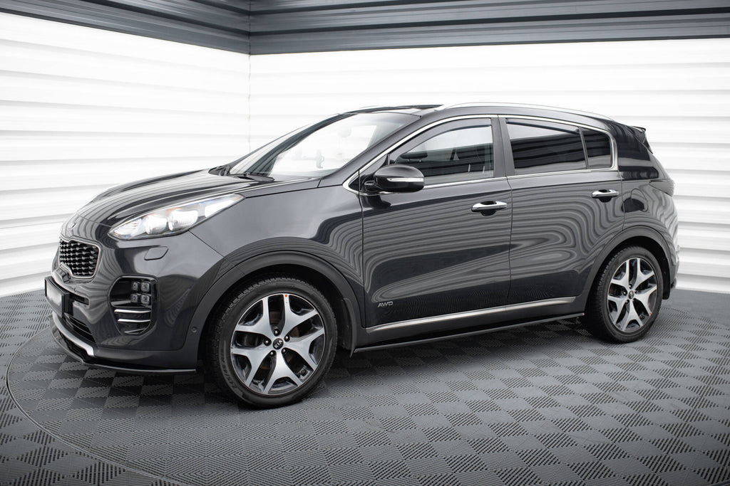 Maxton Design Street+ Seitenschweller Leisten passend für Kia Sportage GT-Line Mk4 schwarz Hochglanz