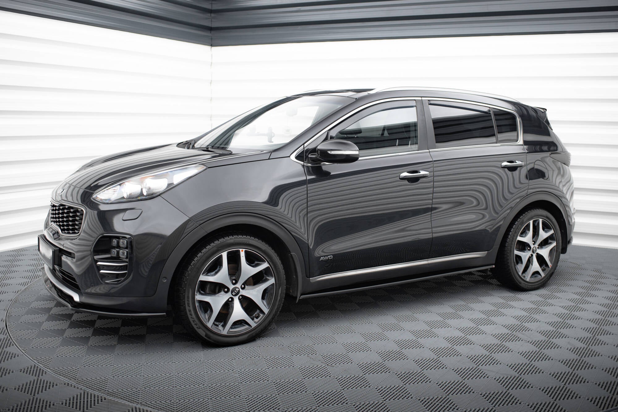 Maxton Design Street+ Seitenschweller Leisten passend für Kia Sportage GT-Line Mk4 schwarz Hochglanz