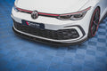 Maxton Design Street+ Spoilerlippe Front Ansatz passend für VW Golf GTI / GTE / GTD / R-Line Mk8 schwarz Hochglanz