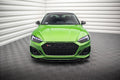 Maxton Design Street+ Spoilerlippe Front Ansatz V.2 passend für Audi RS5 F5 Facelift schwarz Hochglanz