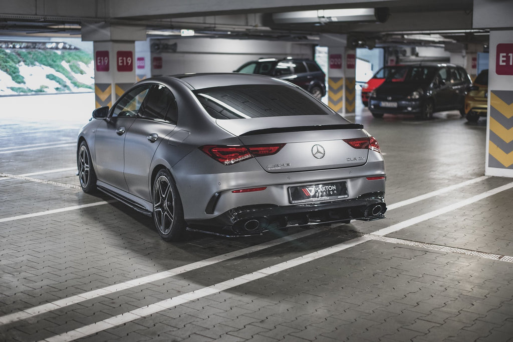 Maxton Design Diffusor Heck Ansatz passend für Mercedes-AMG CLA 35 Aero / 45 Aero C118 schwarz Hochglanz
