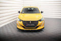 Maxton Design Street+ Spoilerlippe Front Ansatz V.1 passend für Peugeot 208 GT Mk2 schwarz Hochglanz