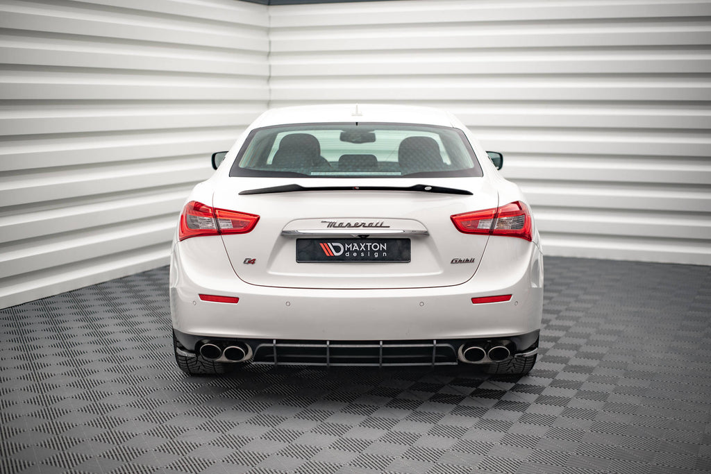 Maxton Design Spoiler CAP passend für Maserati Ghibli Modena Mk3 Facelift schwarz Hochglanz