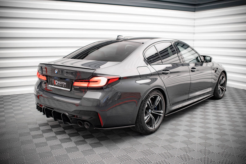 Maxton Design Street+ Seitenschweller Leisten passend für V.1 passend für BMW M5 F90 Facelift schwarz Hochglanz