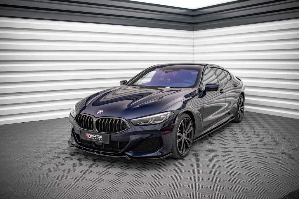 Maxton Design Street+ Spoilerlippe Front Ansatz V.3 passend für BMW 8 Coupe G15 / 8 Gran Coupe M Paket G16 schwarz Hochglanz