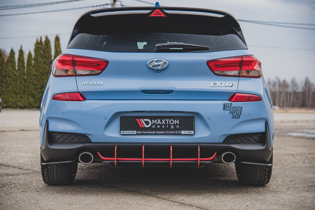 Maxton Design Robuste Racing Heckschürze V.2 passend für Hyundai I30 N Mk3 Hatchback