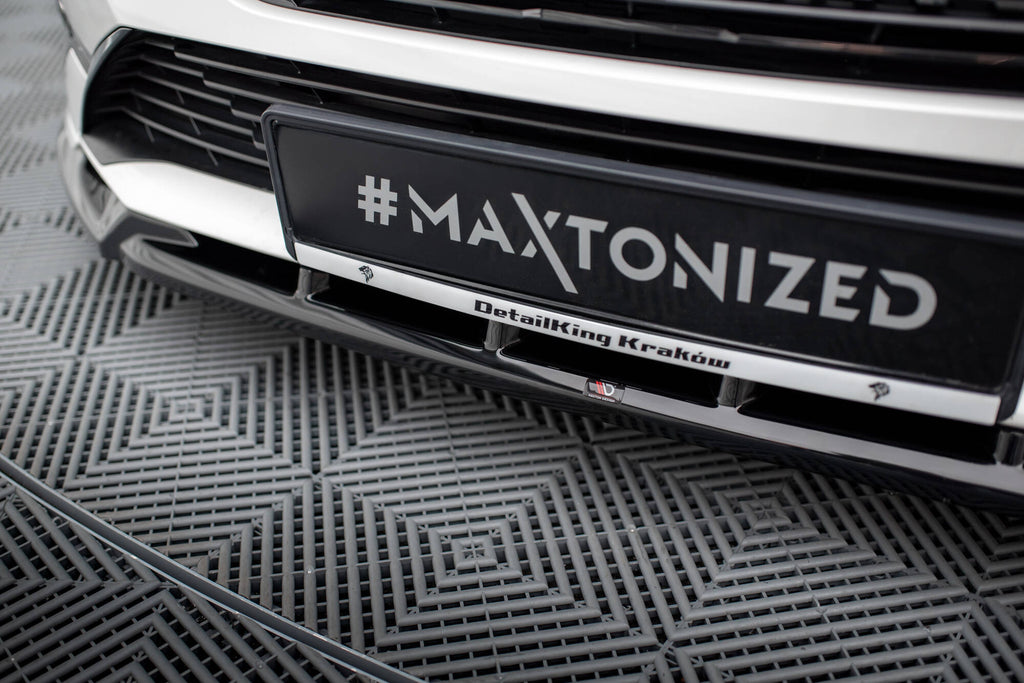 Maxton Design Street+ Spoilerlippe Front Ansatz passend für Peugeot 308 GT Mk3 schwarz Hochglanz