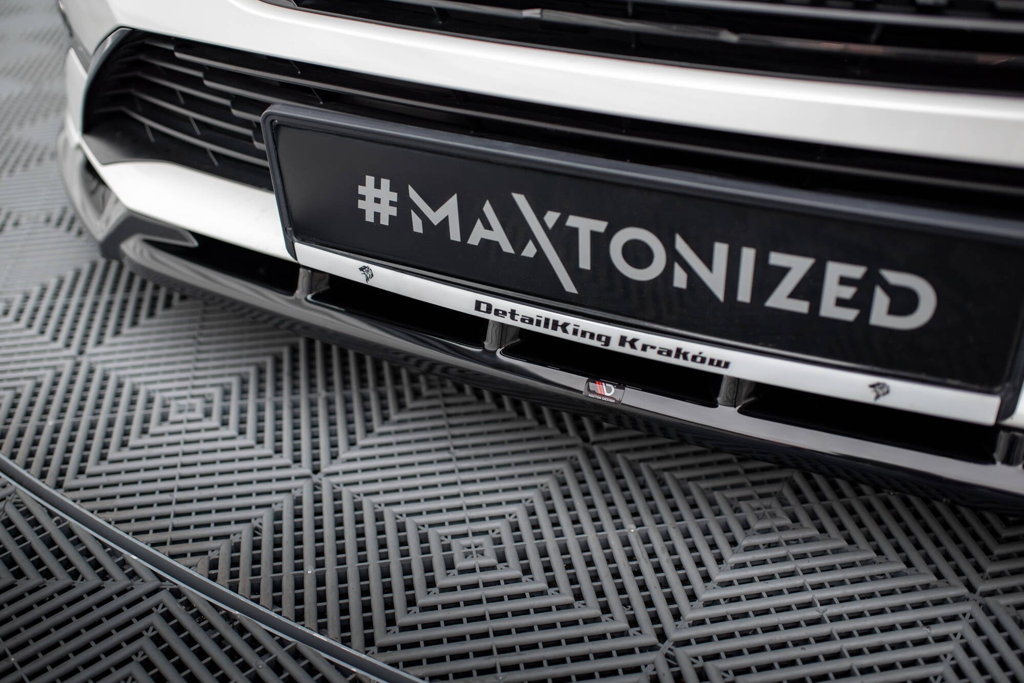 Maxton Design Street+ Spoilerlippe Front Ansatz passend für Peugeot 308 GT Mk3 schwarz Hochglanz