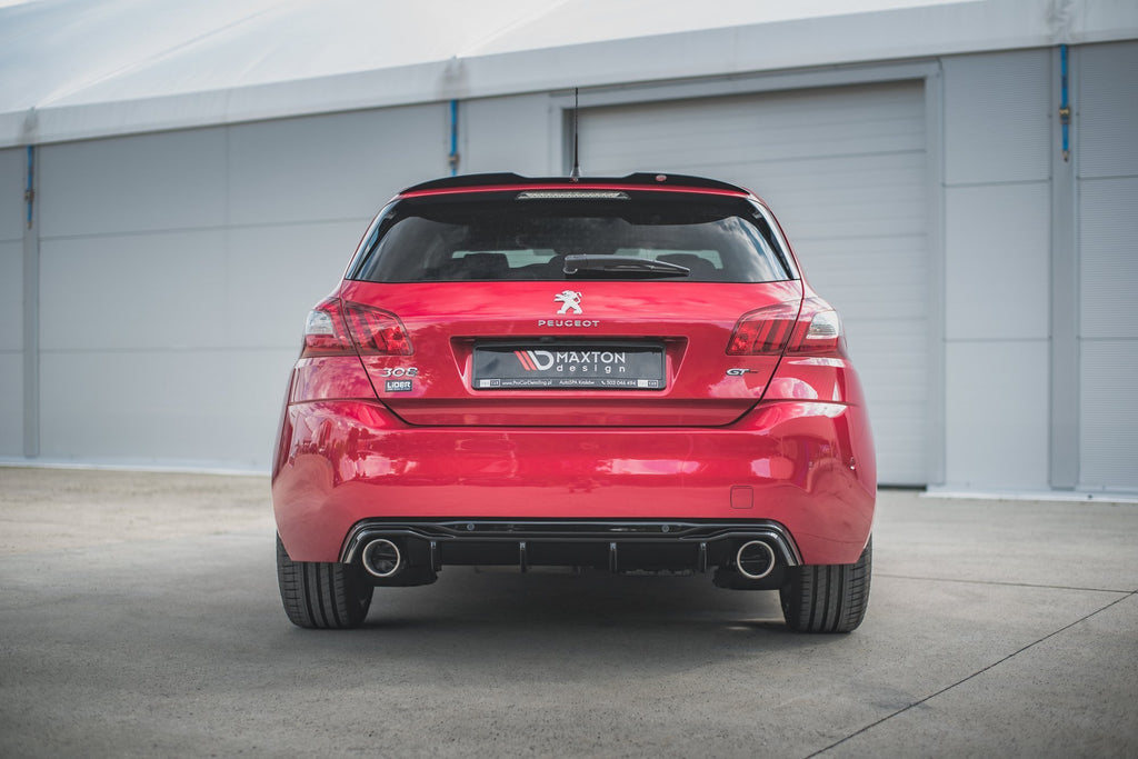 Maxton Design Diffusor Heck Ansatz + Endrohre für Peugeot 308 GT Mk2 Facelift