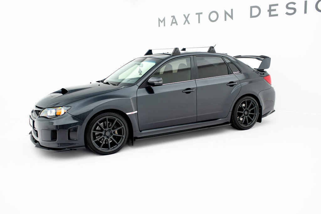 Maxton Design Street+ Seitenschweller Leisten passend für V.1 passend für Subaru Impreza WRX STI Mk3 Facelift schwarz Hochglanz