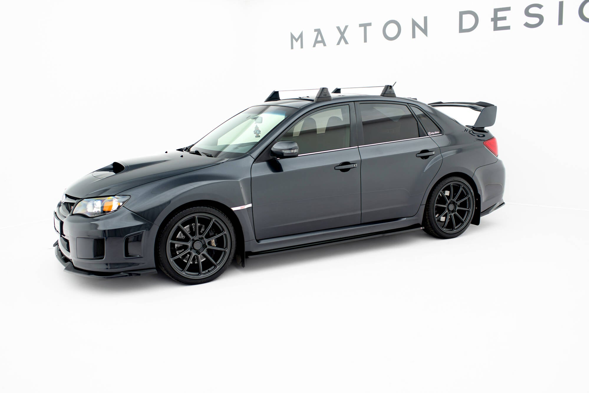 Maxton Design Street+ Seitenschweller Leisten passend für V.1 passend für Subaru Impreza WRX STI Mk3 Facelift schwarz Hochglanz