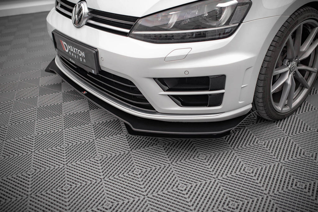 Maxton Design Front Stoßstange Flaps passend für VW Golf R Mk7 schwarz Hochglanz
