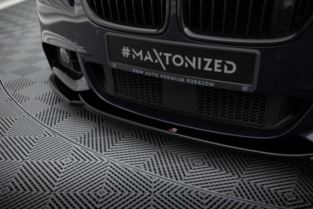 Maxton Design Street+ Spoilerlippe Front Ansatz V.4 passend für BMW 5er F10/F11 M-Paket schwarz Hochglanz