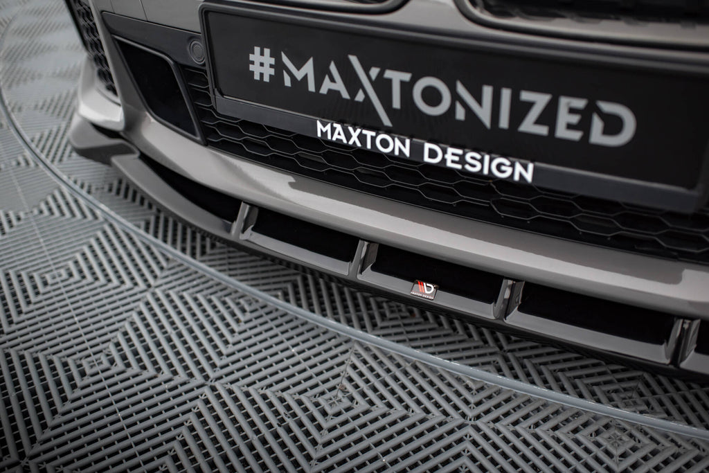 Maxton Design Street+ Spoilerlippe Front Ansatz V.5 passend für BMW 7 M-Paket G11 / G12 Facelift schwarz Hochglanz