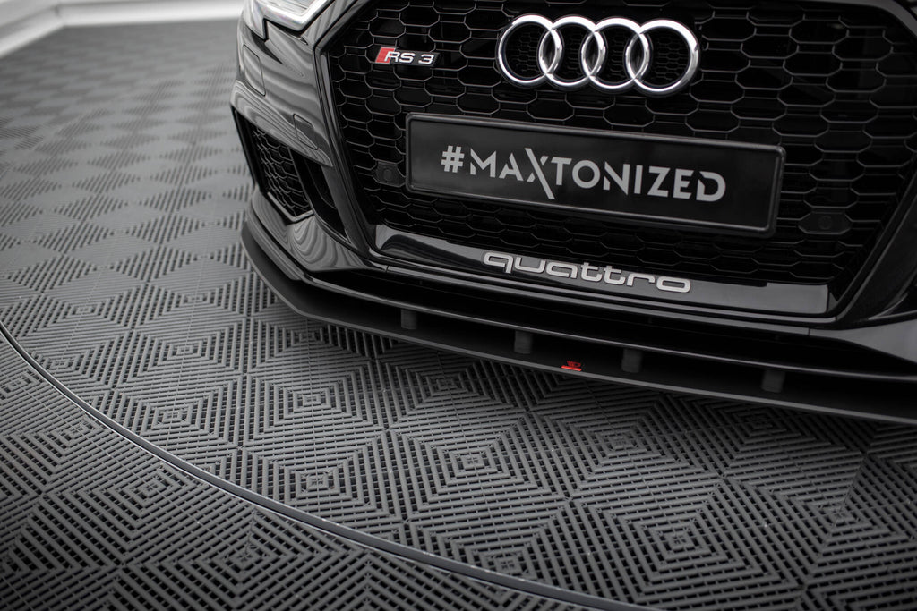 Maxton Design Street Pro Street+ Spoilerlippe Front Ansatz passend für Audi RS3 Limousine 8V Facelift