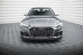 Maxton Design Street+ Spoilerlippe Front Ansatz V.2 passend für Audi S5 / A5 S-Line F5 Facelift schwarz Hochglanz