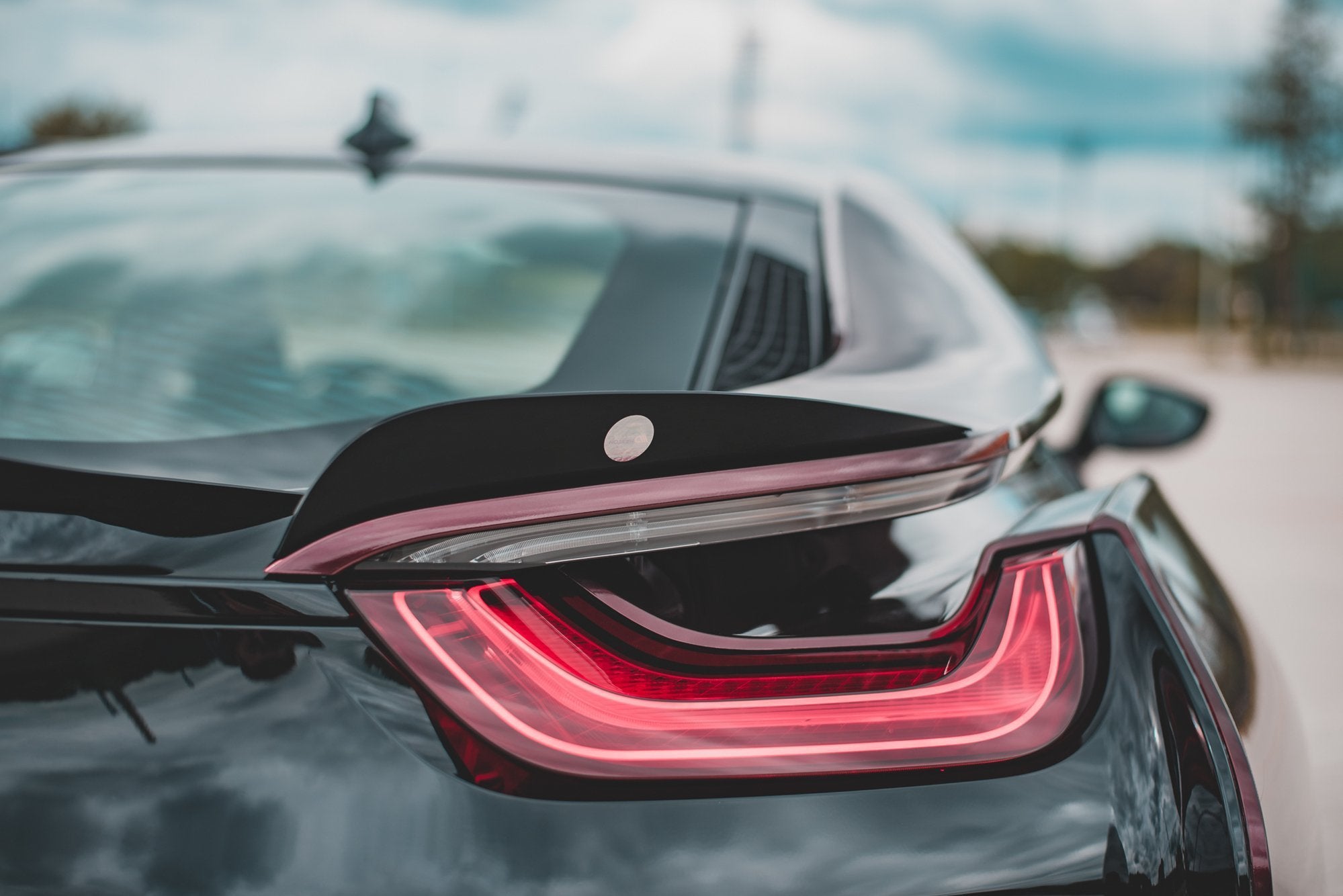 Maxton Design Spoiler CAP passend für Paket BMW i8 schwarz Hochglanz