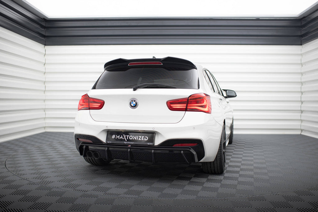 Maxton Design Diffusor Heck Ansatz V.3 passend für BMW 1er M-Paket F20 Facelift (Doppelauspuff li.)