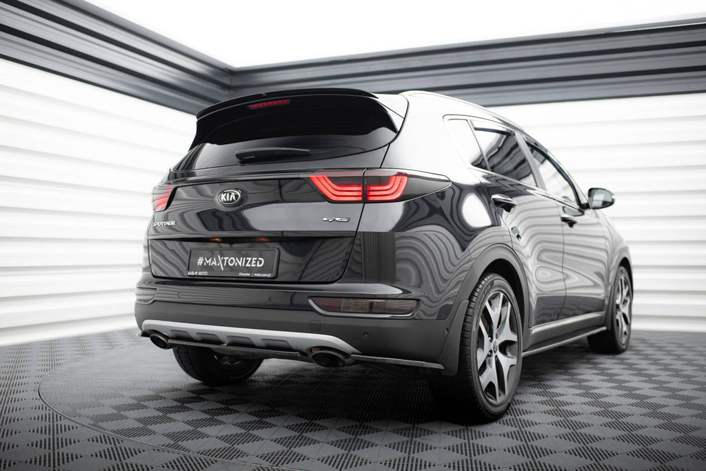 Maxton Design Heck Ansatz Flaps Diffusor passend für KIA SPORTAGE mk4 GT-Line schwarz Hochglanz