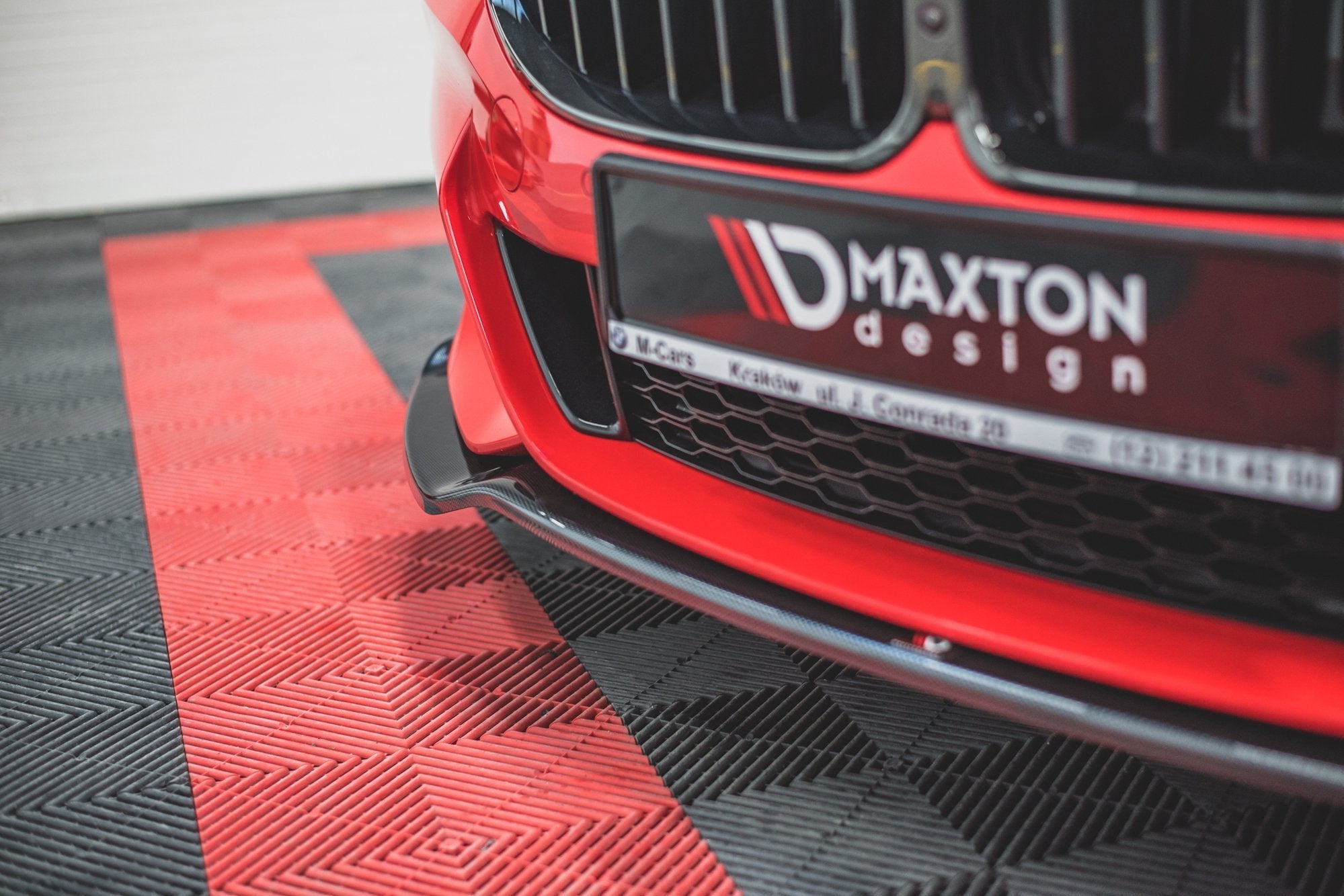 Maxton Design Street+ Spoilerlippe Front Ansatz V.2 passend für BMW 8 Coupe G15 / 8 Gran Coupe M Paket G16 schwarz Hochglanz