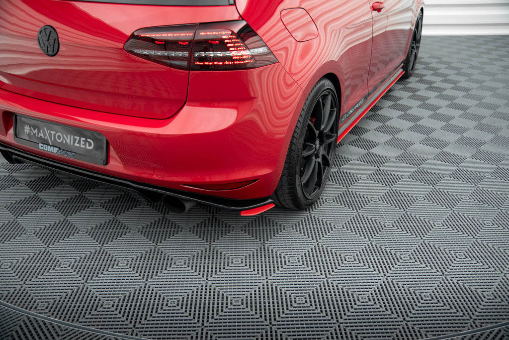 Maxton Design Heck Ansatz Flaps Diffusor passend für VW Golf GTI Clubsport Mk7