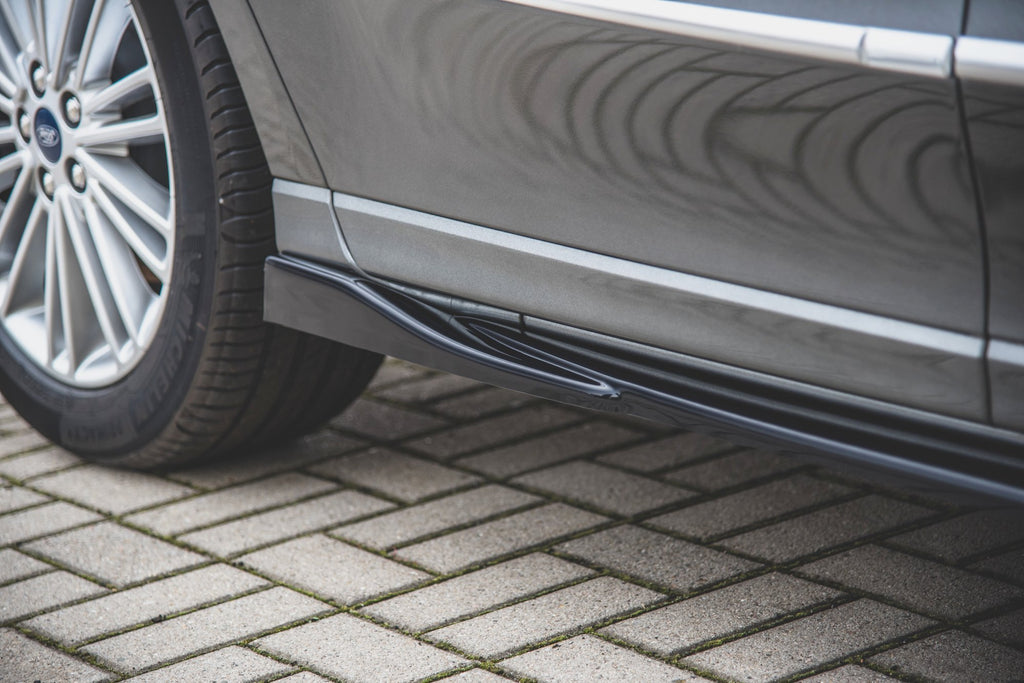 Maxton Design Street+ Seitenschweller Leisten passend für Ford S-Max Mk2 Facelift schwarz Hochglanz