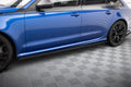 Maxton Design Street+ Seitenschweller Leisten passend für V.1 passend für Audi RS6 C7 / C7 Facelift schwarz Hochglanz