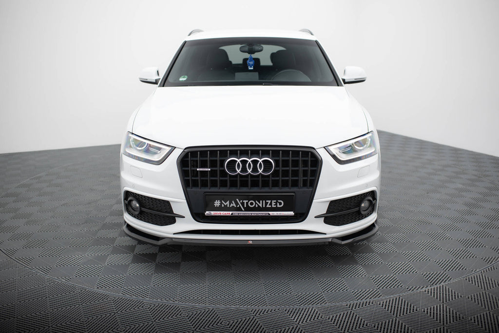 Maxton Design Street+ Spoilerlippe Front Ansatz V.2 passend für Audi Q3 S-line 8U schwarz Hochglanz