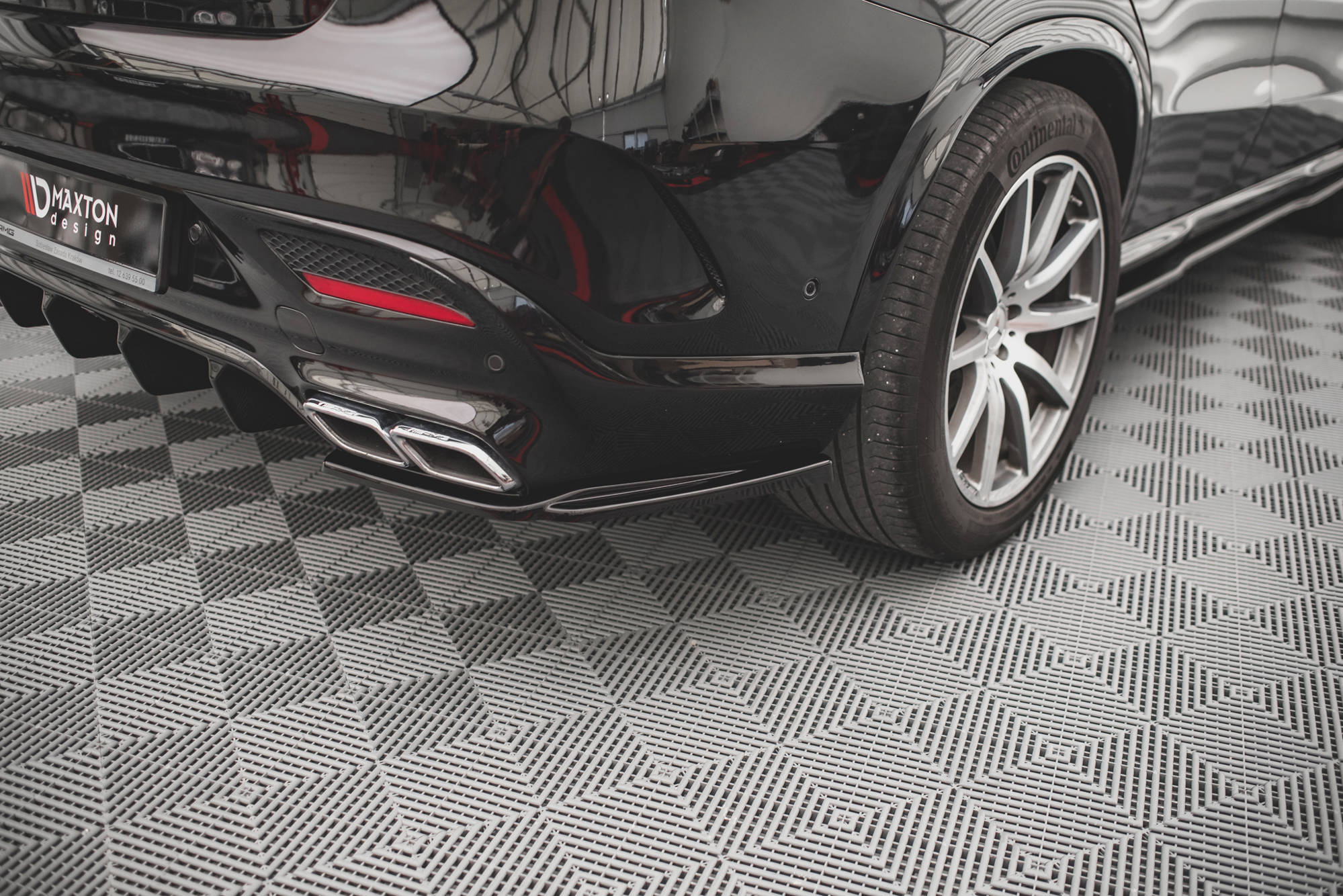 Maxton Design Heck Ansatz Flaps Diffusor V.1 passend für Mercedes-Benz GLE Coupe 63 AMG C292 schwarz Hochglanz