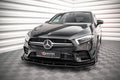 Maxton Design Front Stoßstange Flaps passend für Mercedes A35 AMG / AMG-Line Aero Pack W177 schwarz Hochglanz