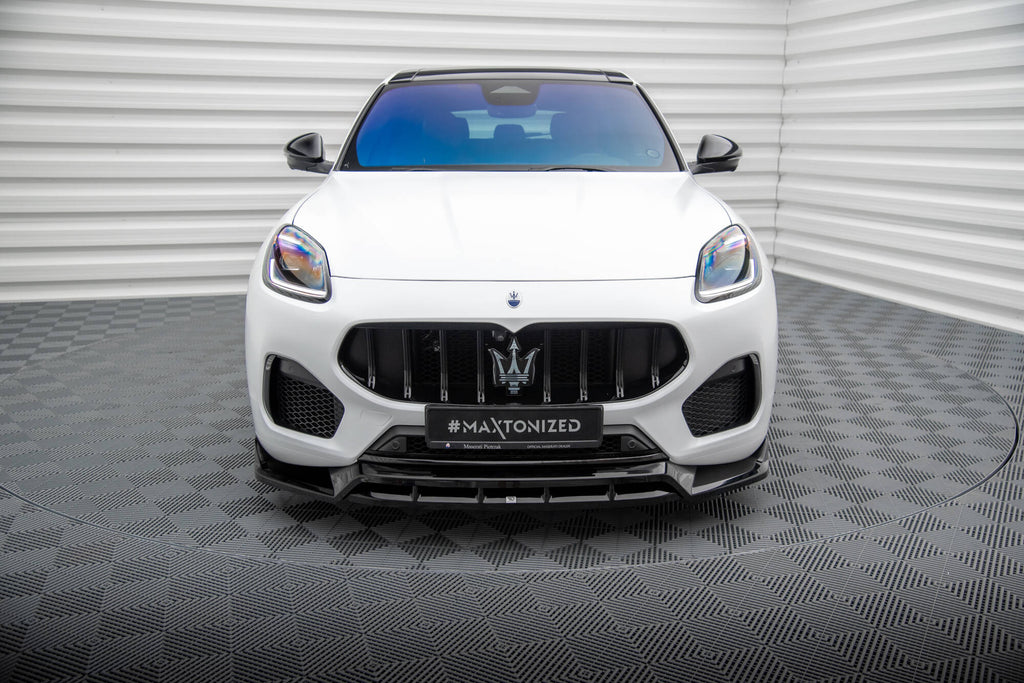 Maxton Design Street+ Spoilerlippe Front Ansatz passend für Maserati Grecale GT / Modena Mk1 schwarz Hochglanz