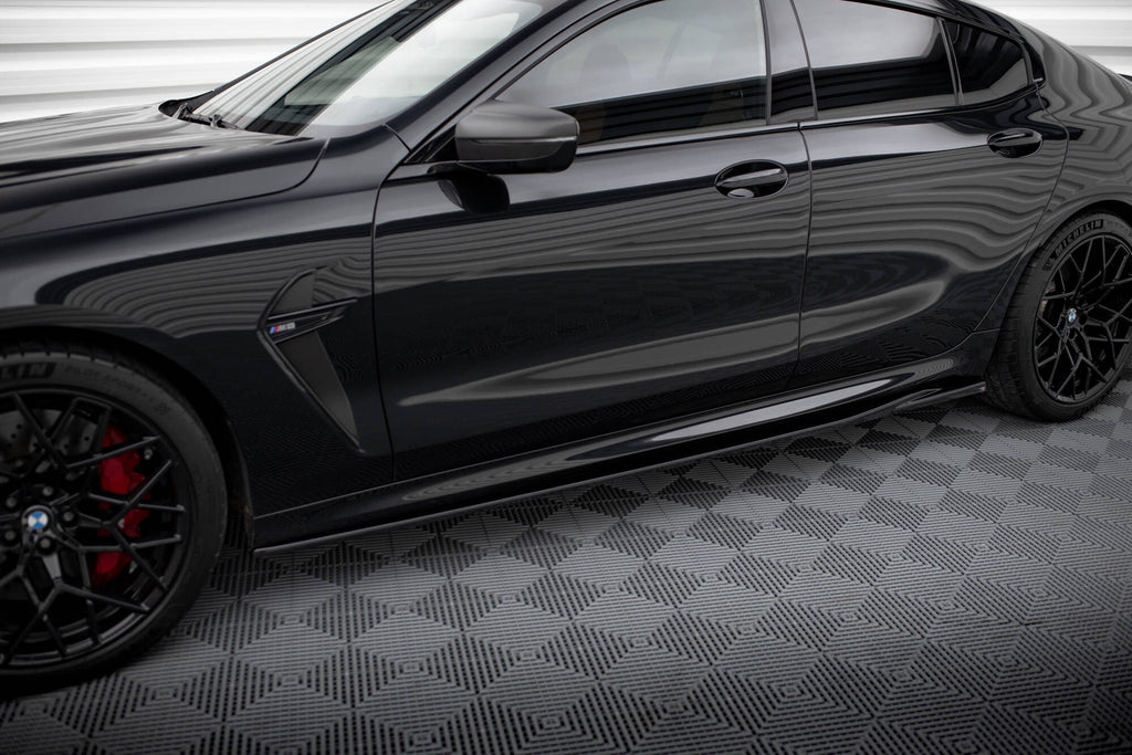 Maxton Design Street+ Seitenschweller Leisten V.2 passend für BMW M8 Gran Coupe F93 / 8 Gran Coupe M-Paket G16 schwarz Hochglanz