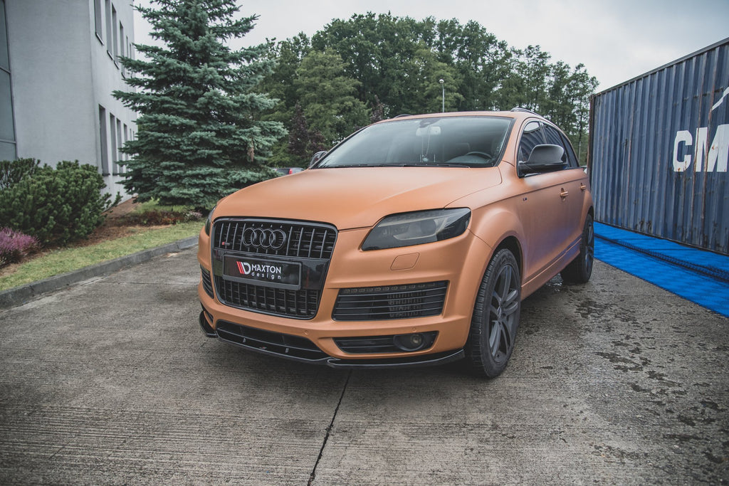 Maxton Design Street+ Spoilerlippe Front Ansatz passend für Audi Q7 S-Line Mk.1 schwarz Hochglanz