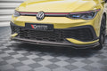 Maxton Design Street+ Spoilerlippe Front Ansatz V.3 passend für VW Golf GTI Clubsport Mk8 schwarz Hochglanz