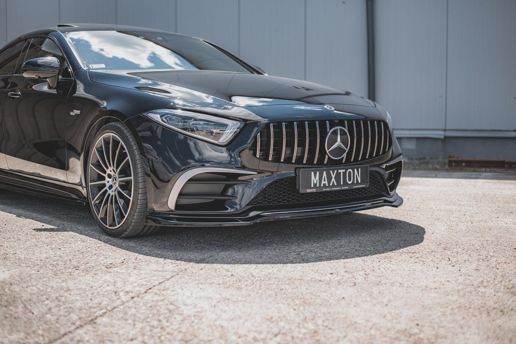 Maxton Design Street+ Spoilerlippe Front Ansatz V.3 passend für Mercedes-AMG CLS 53 C257 schwarz Hochglanz