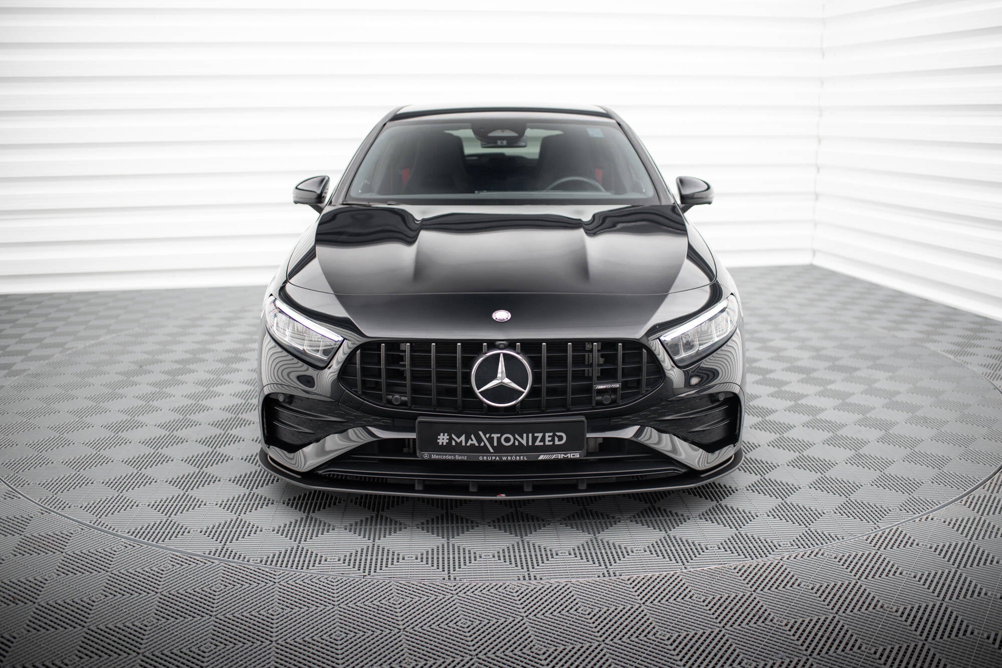 Maxton Design Street Pro Street+ Spoilerlippe Front Ansatz passend für Mercedes-AMG A35 W177 Facelift