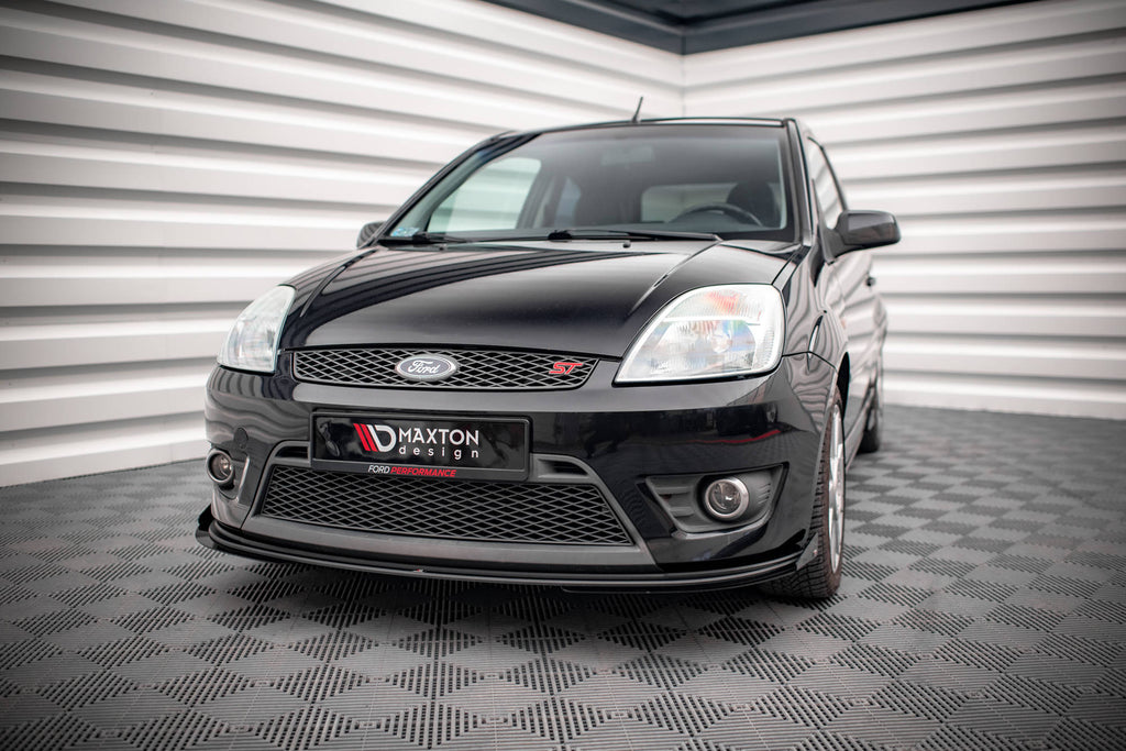 Maxton Design Street Pro Street+ Spoilerlippe Front Ansatz passend für + Flaps passend für V.1 + Flaps Ford Fiesta ST Mk6 schwarz Hochglanz