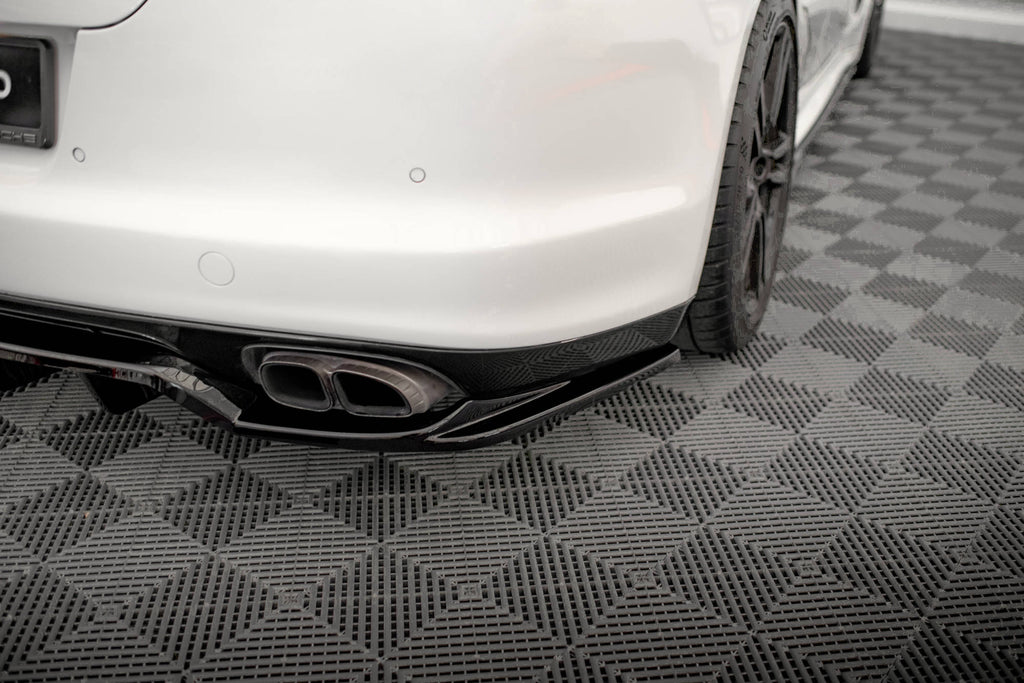 Maxton Design Mittlerer Diffusor Heck Ansatz DTM Look für Porsche Panamera Turbo 970 schwarz matt