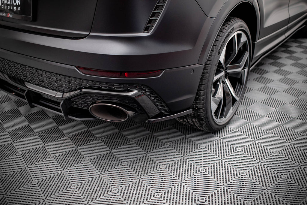 Maxton Design Heck Ansatz Flaps Diffusor passend für Audi RSQ8 Mk1 schwarz Hochglanz