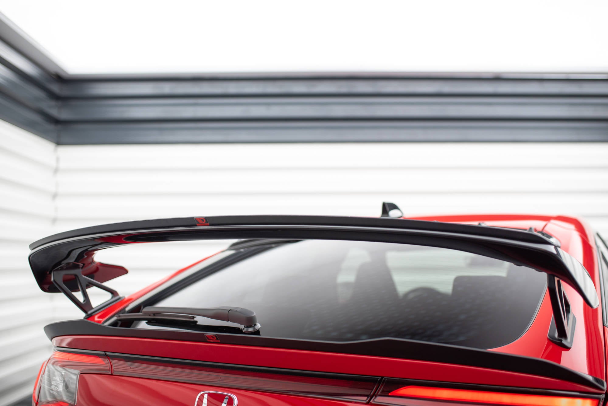 Maxton Design Höher Spoiler CAP passend für Honda Civic Type-R Mk 11 schwarz Hochglanz