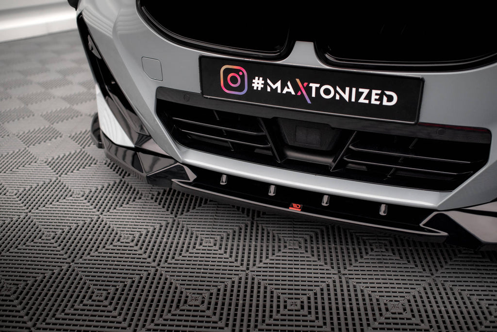 Maxton Design Street+ Spoilerlippe Front Ansatz V.2 passend für BMW 2 Coupe M-Paket / M240i G42 schwarz Hochglanz