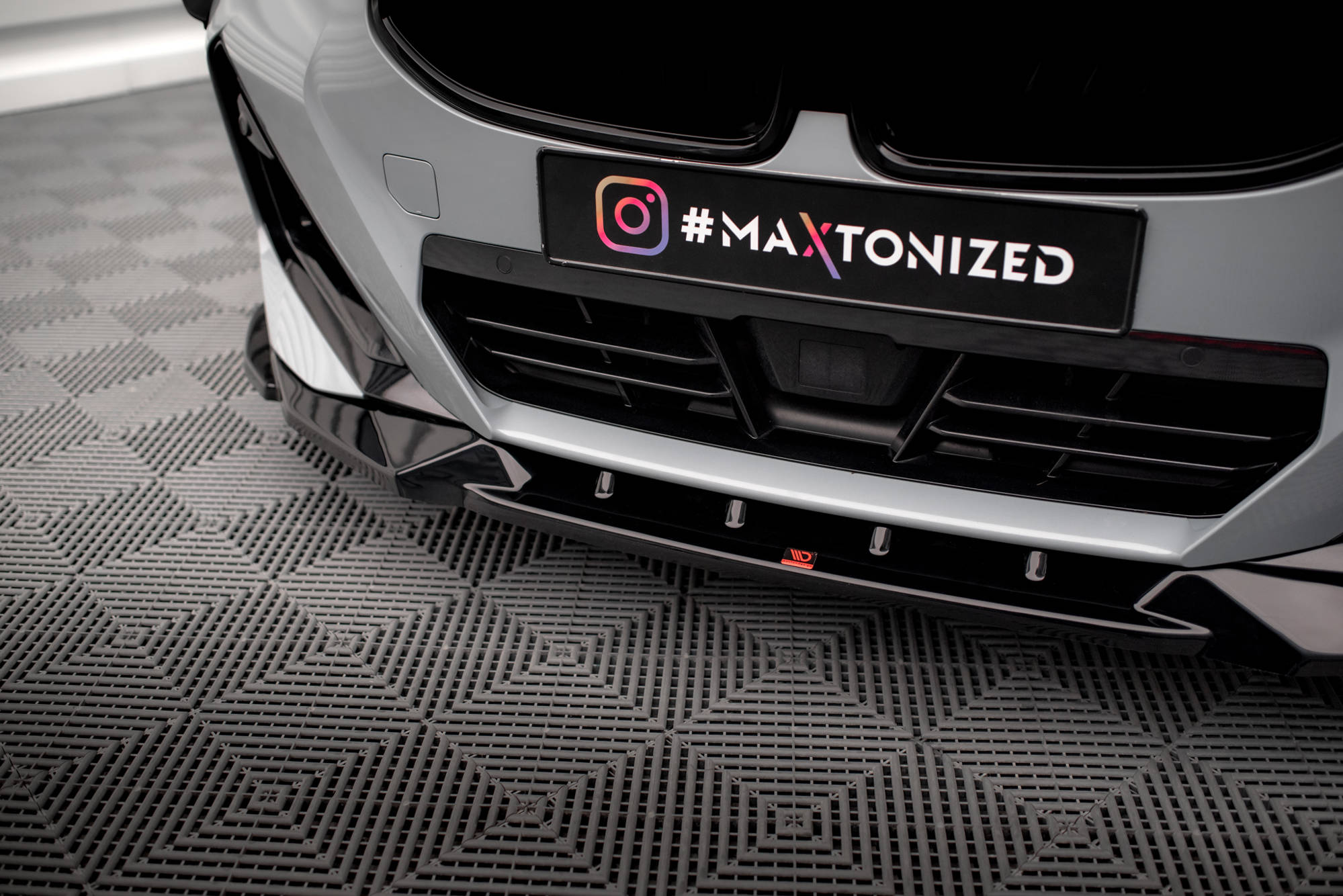 Maxton Design Street+ Spoilerlippe Front Ansatz V.2 passend für BMW 2 Coupe M-Paket / M240i G42 schwarz Hochglanz