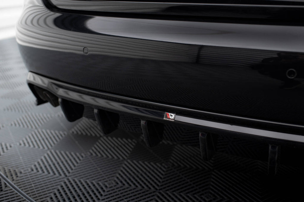 Maxton Design Diffusor Heck Ansatz passend für Audi A4 B8 (Doppelauspuff li.)