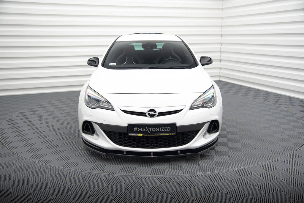 Maxton Design Street+ Spoilerlippe Front Ansatz passend für OPEL ASTRA J OPC / VXR v.1 schwarz Hochglanz