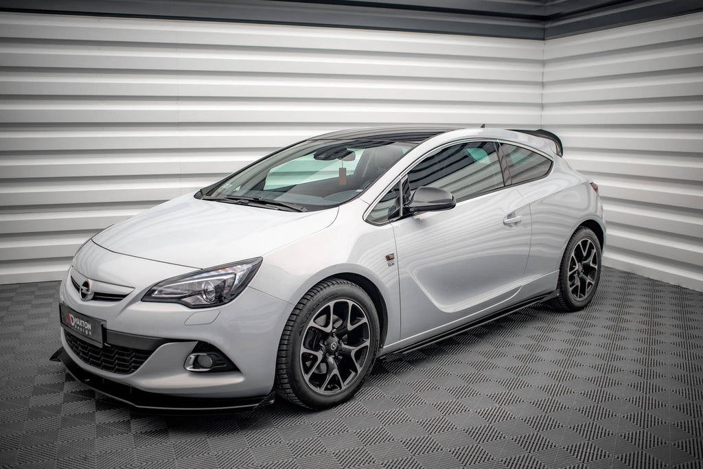 Maxton Design Seitenschweller Flaps passend für Opel Astra GTC OPC-Line J schwarz Hochglanz